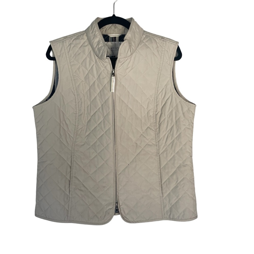 Van Heusen Quilted Vest Zip Up Cotton Puffer Vest